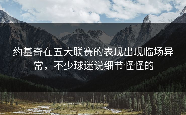 约基奇在五大联赛的表现出现临场异常，不少球迷说细节怪怪的