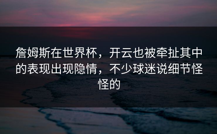 詹姆斯在世界杯，开云也被牵扯其中的表现出现隐情，不少球迷说细节怪怪的